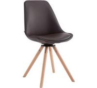 Chaise chic Calais - Chaise pivotante pieds ronds nature en bois de hêtre - Couleur Marron G