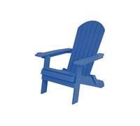 AXI Chaise Adirondack Claire – Transat plastique, dossier haut, extérieur, 1 personne – Bleu
