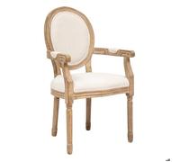 Chaise ""Cleon"" en hévéa 55x55cm beige - Atmosphera createur d'interieur