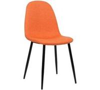 Chaise CLP a lunite simili-cuir 88 cm orange noir G