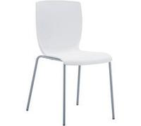 CLP Chaise de jardin empilable Mio Aluminium, résistante aux UV et à l'eau, charge max 160 kg, Blanc