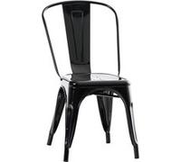 Chaise clp en metal empilable non pliable H. 89 cm interieur noir Noir G