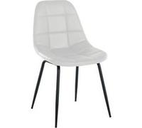 Chaise clp en metal non empilable non pliable H. 82 cm interieur blanc