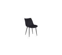Chaise clp en metal non pliable H. 82 cm interieur noir