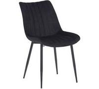 Chaise clp en metal non pliable H. 82 cm interieur noir