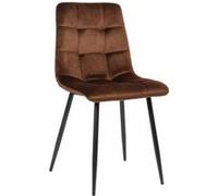 CLP Trading GmbH – Chaise de salle à manger Tilde – Velours – Vintage – Marron