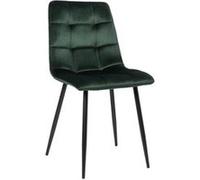 CLP Chaise de salle à manger Tilde avec Piètement en métal noir , Vert/Velours vert G