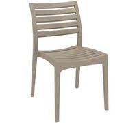 CLP Chaise d'extérieur Empilable Ares en Plastique avec Charge max.160Kg, Boue