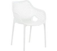 Chaise clp H. 81 cm empilable non pliable en polypropylene exterieur blanc blanc