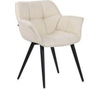 Chaise clp H. 84 cm non pliable en metal interieur beige Crème G