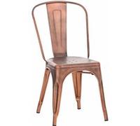 CLP Chaise Benedikt I métallique empilable, facile d'entretien, supporte jusqu'à 200 kg, Cuivre