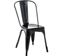 Chaise clp H. 89 cm empilable non pliable interieur en metal noir noir G