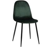 CLP Chaise de Salle à Manger rembourrée Napier, Chaise de Cuisine avec Dossier et Structure métallique, Peut Supporter jusqu'à 150 kg Couleur:Vert;Matériel:Velours