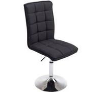 Chaise de Salle à Manger - CLP - Peking V2 - Tissu Noir - Réglable en Hauteur - Pivotante 360°