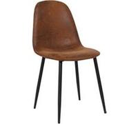 CLP Chaise de salle à manger Napier – Rembourrée, structure métallique, supporte 150 kg – Marron