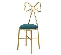 Chaise Coiffeuse, Fauteuil Noeud Papillon en Fer Et Velours 30x32x80cm, Chaise Lounge Moderne, Idéal for Salon Spa Café Pub Cuisine (Rose) (Color : Green)