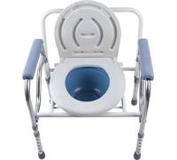 Chaise commode pliante, réglable en hauteur, légère et pliable, bleu