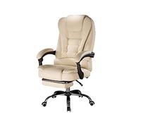 Chaise Comter inclinable chauffante pivotante en cuir noir avec repose-pieds, design ergonomique à dossier haut pour un confort et un soutien ultimes, parfait pour le bureau à domicile ou les jeux