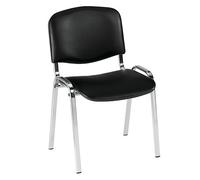Chaise Conférence vinyle pieds chromés
