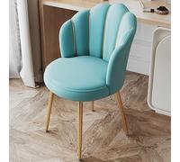 Chaise Confortable Chambre Moderne Tabouret Coiffeuse Chambre avec Dossier Enveloppé en Acier Au Carbone+éponge/Latex, Petit Fauteuil Chambre 31 * 31 * 74cm 6 Couleurs (Color : Blue, Size : Sponge)