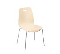 NOWY STYL Chaise Coque Bois piétement Tube métal érable
