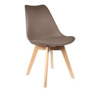 Chaise scandinave avec coussin - Taupe Marron