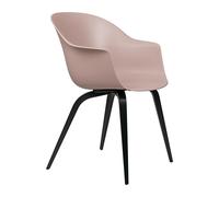 Chaise coquille avec structure hêtre noir Bat WxHxD 56x85x61cm/plastic glides