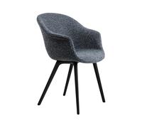 GUBI Bat Dining Chair fully upholstered plastic base Around bouclé 023-black