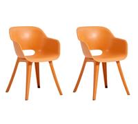 Chaises de jardin - KETER - AKOLA - Lot de 2 en résine - Ocre - Dossier ergonomique