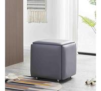 Chaise cube gigogne avec roulettes - Design peu encombrant pour salon et salle à manger