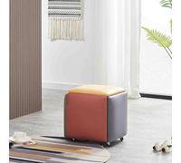 Chaise cube gigogne avec roulettes, design peu encombrant, pour salon et salle à manger