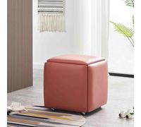 Chaise cube gigogne avec roulettes - Design peu encombrant pour salon et salle à manger