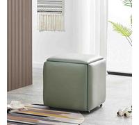 Chaise cube gigogne avec roulettes, design peu encombrant, pour salon et salle à manger