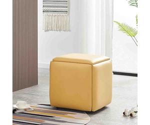 Chaise cube gigogne avec roulettes, design peu encombrant, pour salon et salle à manger
