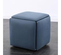 Chaise cube gigogne - Repose-pieds empilable et banc avec roulettes pivotantes pour salon et salle à manger