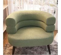 Chaise D’appoint Moderne Blanche avec Tissu Sherpa, Dossier Incurvé, Canapé Paresseux Câlin pour Salon, Chambre à Coucher, Salon, Bureau - Canapé De Lecture Confortable, Green