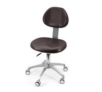 Chaise d’Assistant Dentaire 360 ° Tabouret de Dentiste Roulant Chaise de médecin réglable Support Dorsal en Cuir PU pour Les cliniques, Les cabinets dentaires, Les laboratoires, A5