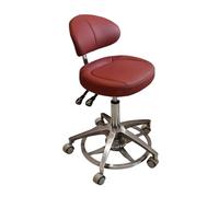 Chaise d’Assistant Dentaire Chaise Dentaire Ergonomique en Microfibre avec Support Dorsal Tabouret de Dentiste pour cliniques, cabinets dentaires, laboratoires, A8