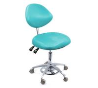 Chaise d’Assistant Dentaire, Chaise Dentaire pivotante à 360 °, Tabouret de médecin avec Commande au Pied en Cuir PU pour cliniques, cabinets dentaires, laboratoires, A1