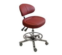 Chaise d’Assistant Dentaire, Tabouret de médecin à Hauteur réglable, siège pivotant Ergonomique Tabouret de Dentiste avec Support Dorsal pour cliniques, cabinets dentaires, laboratoires, B6
