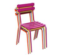Chaise d?extérieur Eden en métal sans accoudoir ? Gris Argile