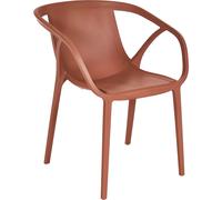 Chaise d?extérieur Mila avec accoudoirs en polypropylène ? Terracotta