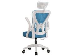 Chaise D’Ordinateur Ergonomique Utilisation du Dortoir Confortable pour Longues PéRiodes Travail De Bureau Adapté éTudiants Gaming Chambres InclinéEs IdéAles (Bleues avec Appuie-TêTe)