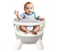 Chaise d'Alimentation Bébé - Chaise Repas Enfant Design Dinosaure,Double Plateau Ergonomique Anti-Dérapant Tabouret Portable pour Camping Jardin & Voyage