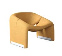 Chaise d'appoint élégante en velours avec coussin confortable - Fauteuil moderne pour salon et chambre à coucher, parfait pour le coin lecture ou la coiffeuse - Disponible en orange vif