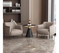 Chaise d'appoint Minimaliste Italienne Moderne, Fauteuil câlin en Forme de U for Le Hall du Bureau, la réception de l'hôtel, la Salle de négociation Commerciale et Le Salon(Gray)