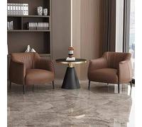 Chaise d'appoint Minimaliste Italienne Moderne, Fauteuil câlin en Forme de U for Le Hall du Bureau, la réception de l'hôtel, la Salle de négociation Commerciale et Le Salon(Brown)