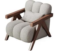 Chaise d'appoint rembourrée moderne du milieu du siècle pour salon, chambre à coucher, bureau et balcon - Chaise simple élégante et confortable pour améliorer la décoration de la maison