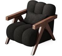Chaise d'appoint rembourrée moderne du milieu du siècle pour salon, chambre à coucher, bureau et balcon - Chaise simple élégante et confortable pour améliorer la décoration de la maison