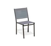 DCB Garden – Chaise de jardin empilable – Alu, toile plastifiée